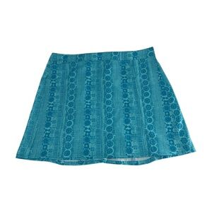 RipSkirt Hawaii Skirt Women’s XXL Teal Blue Print Paía Beach Glass Wrap Cover Up